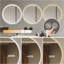 Miroir rond de salle de bain 32 po à DEL avec meuble-lavabo mural, anti-buée, 3 lumières réglables à température de couleur et à intensité variable, miroir de maquillage pour la chambre à coucher et la salle de bain, miroir intelligent pour la d?