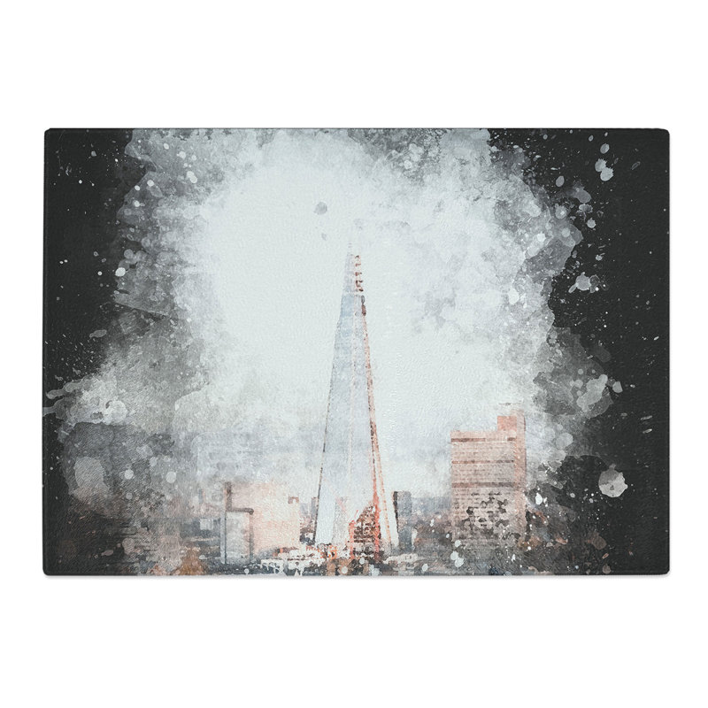 The Shard in London Vol.5 Paint Splash Chopping Board, 20cm W x 28.5cm L