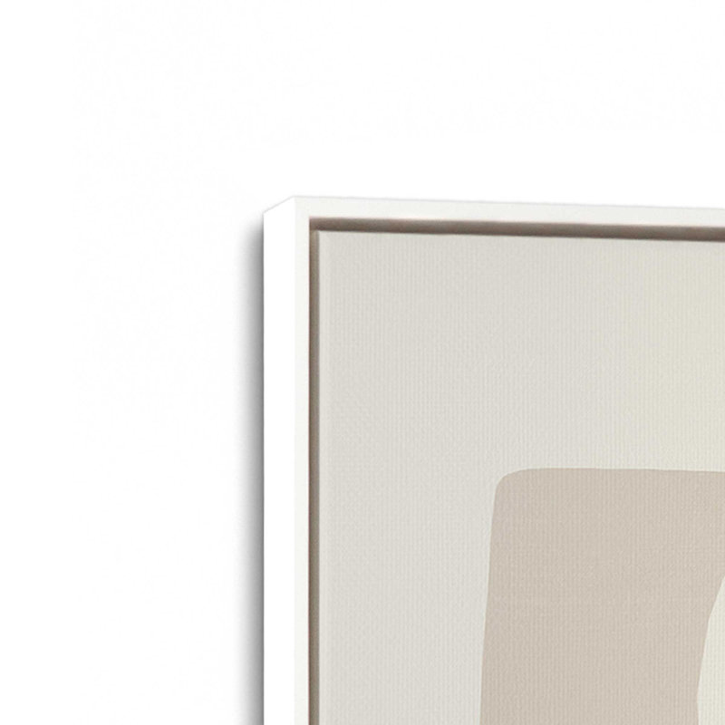 Soulful Contours, H 12,75 po x l 8,75 po, Cadre flottant blanc opaque