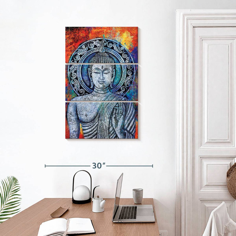 Portrait de Bouddha Leisha, H 32 po x l 20 po
