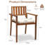 Chaise de patio empilable en bois