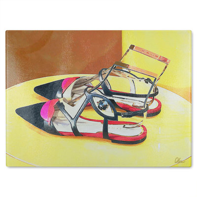 Pionty Shoes Glass Chopping Board