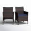 Chaise de patio avec coussin Argyri