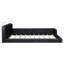 Grand lit plateforme tapissier avec 2 lampes de lecture