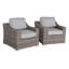 Fauteuils d'extérieur en osier avec coussins Sunbrella Daype-572802539