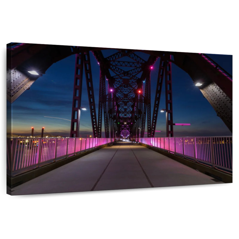 Pont R camion Big Four la nuit, H 34 po x l 51 po