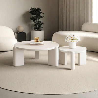 Table basse avec plateau en bois épaissi