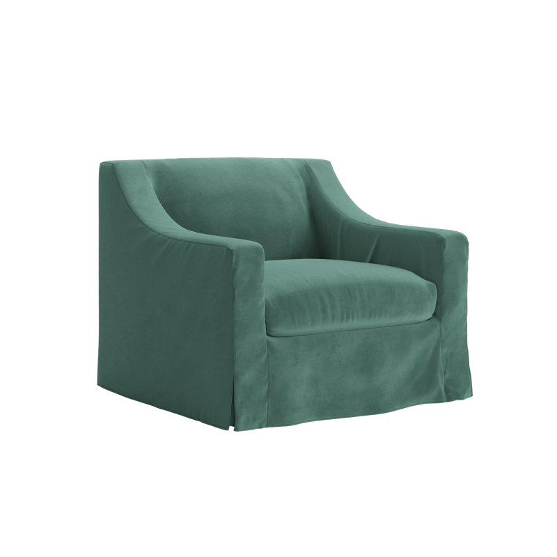 Evergreen Chair, Seafoam Recycled Velvet