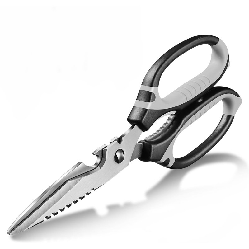 9 Inch Heavy Duty Multipurpose Kitchen Scissors, Detachable Stainless Steel Utility Shears with Bottle Opener Nutcracker