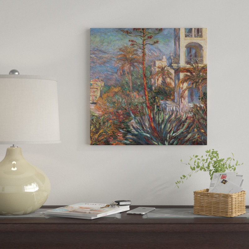 "les villas a bordighera" par claude monet, impression sur toile, H 12 po x l 12 po x P 1,5 po, Toile tendue, Pas de tapis