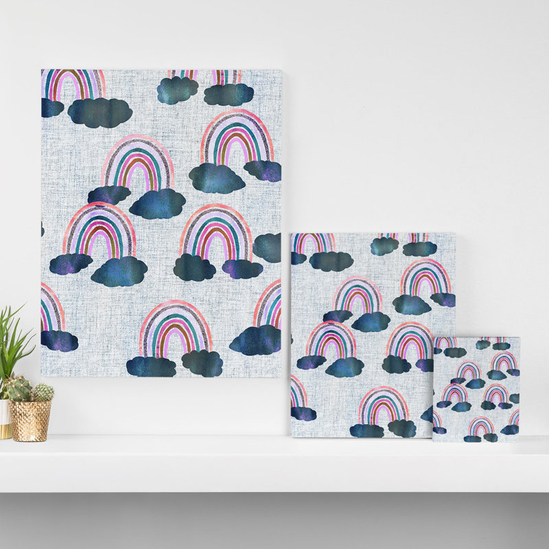 « just rainbows », impression sur toile, H 30 po x l 24 po x P 2 po