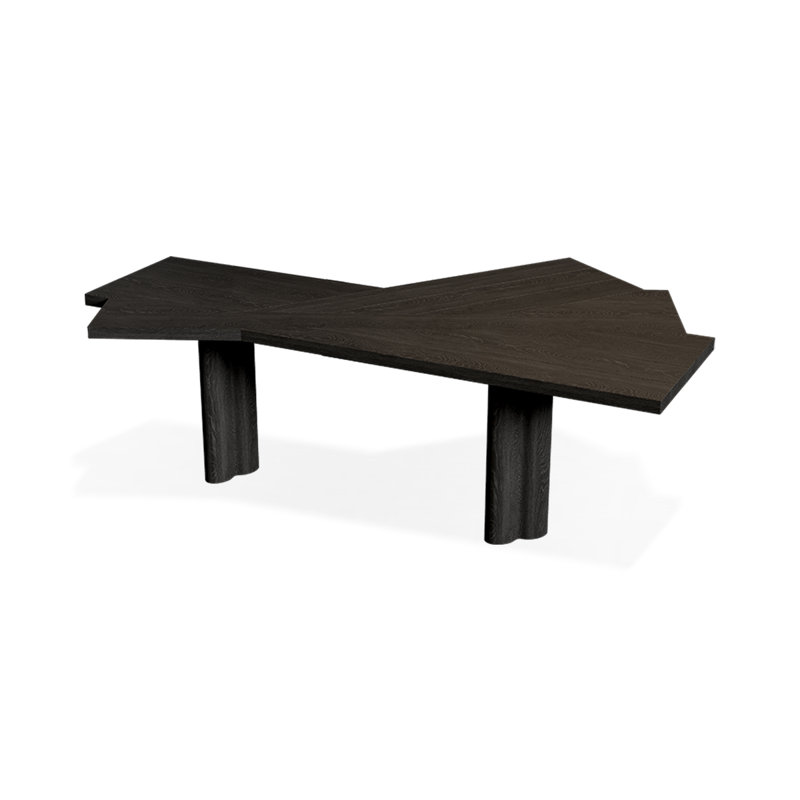 Bureaux en bois massif noir spécialisé, H 29,53 po x l 78,74 po x P 43,31 po