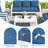 Charlsa 9 - Person Patio Conversation Set with Cushions-1367042318