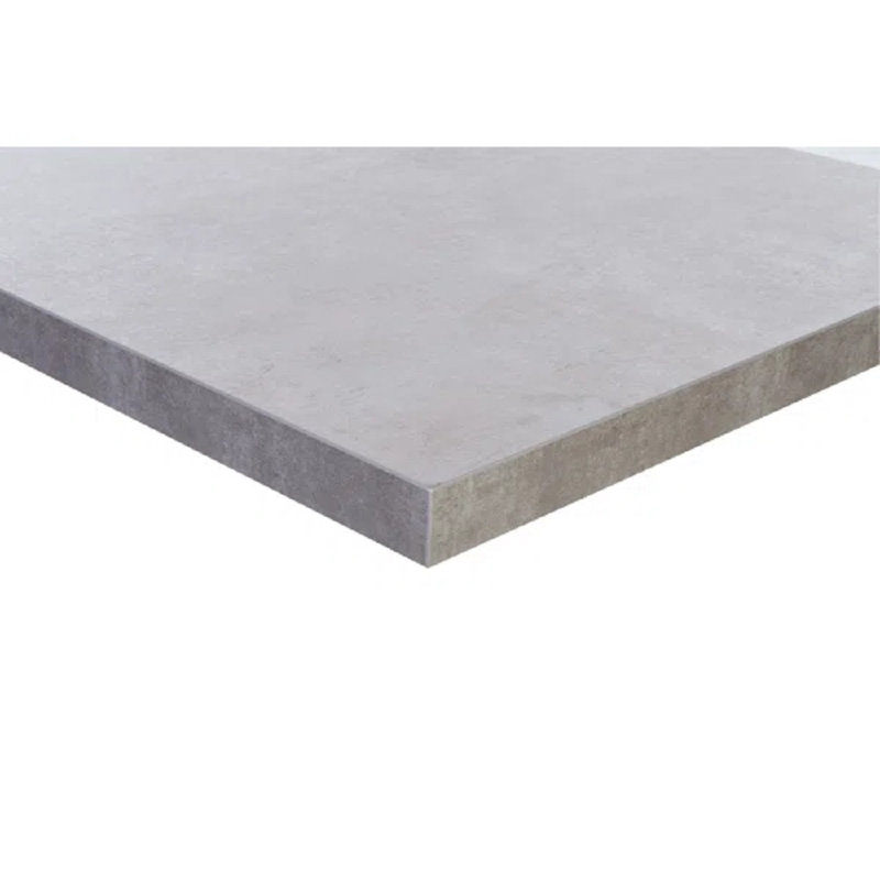 Gray Concrete Finish Rectangular Tabletop for 6-8 Chairs