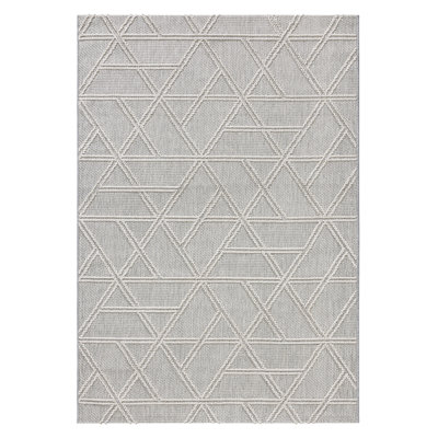 Reveica Geometric Machine Made Indoor / Outdoor Area Rug