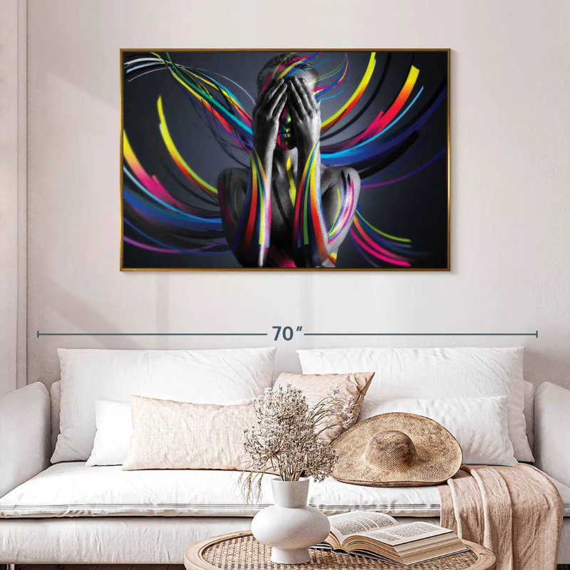 Couleurs unies I, 46 po x 31 po, Cadre flottant doré