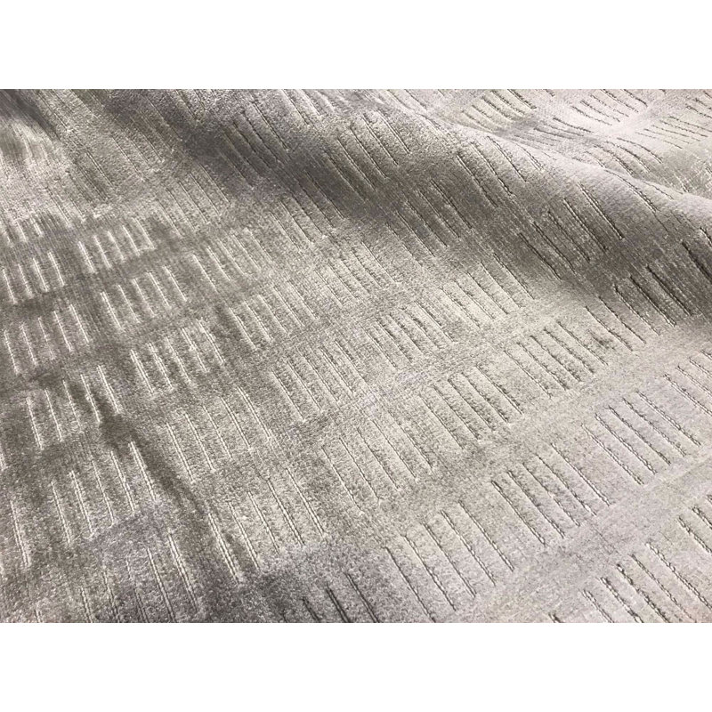 Tapis argent noué à la main de haute qualité