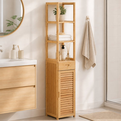 Bamboo Freestanding Linen Cabinet