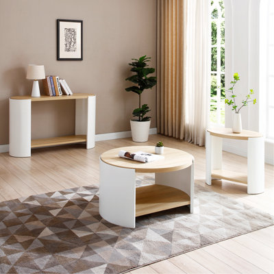 Ensemble de 3 tables basses rondes
