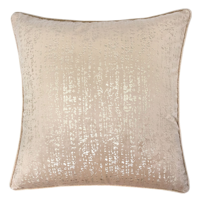  Housse de coussin carré et insert, Beige, 20 po x 20 po, Plumes