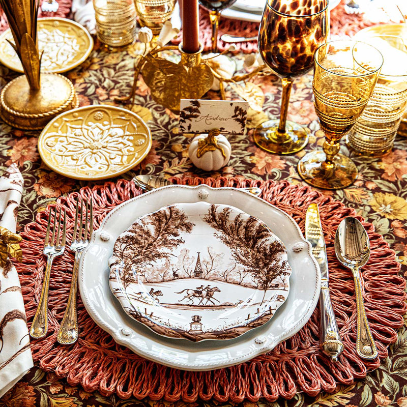 Berry & Thread 20 - Piece Place Setting, Bright Satin/Gold