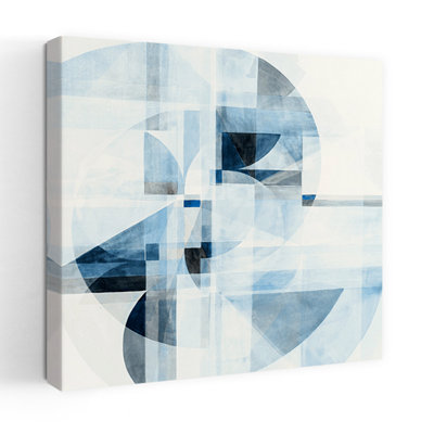 «Echo In Blue I», art mural contemporain abstrait