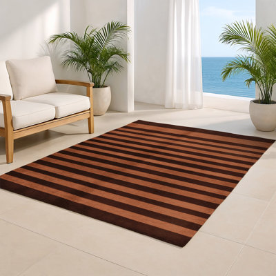 Tapis intérieur / extérieur noir HorizontalStripes