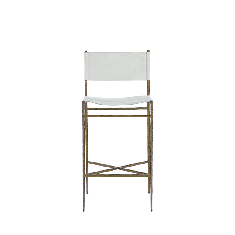 Landon Bar Stool - Gold, Bar Stool (29” Seat Height)