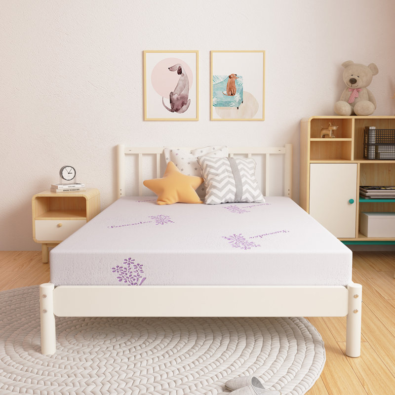  EGOHOME 6" Lavender Medium Memory Foam Mattress, King, 6"