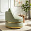 Faux Leather Swivel Accent Chair-503423289