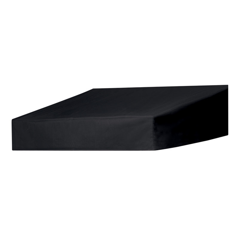 49" W x 50" D Manual Slope Door Awning, Ebony