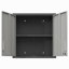 Armoire de rangement murale en métal avec porte verrouillable et 1 tablette 1 tiroir ouvert pour garage, entrepôt, assemblage requis-2125671399