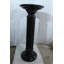 Élégant piédestal en marbre noir Nifao - Support en pierre polie classique pour sculptures, vases et beaux-arts - H 14 po x 14 po x 36 po