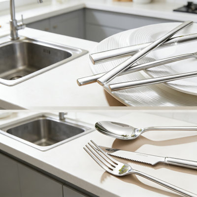 Ensemble de couverts 36 pièces en acier inoxydable avec couteaux à steak 36 pièces, service pour 6 - Ensemble de couverts forgés de qualité supérieure avec poli à miroir, va au lave-vaisselle