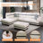 Rilan 103.5'' Faux Leather Sofa & Chaise-240499496-240499499