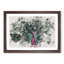 Mesmerising Pink and Green Peacock - Framed Print-56841627-56841628
