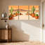 «Landscape & Nature Desert Cactus Garden Sunset Scene», ensemble de 3 impressions sur toile-1519938561
