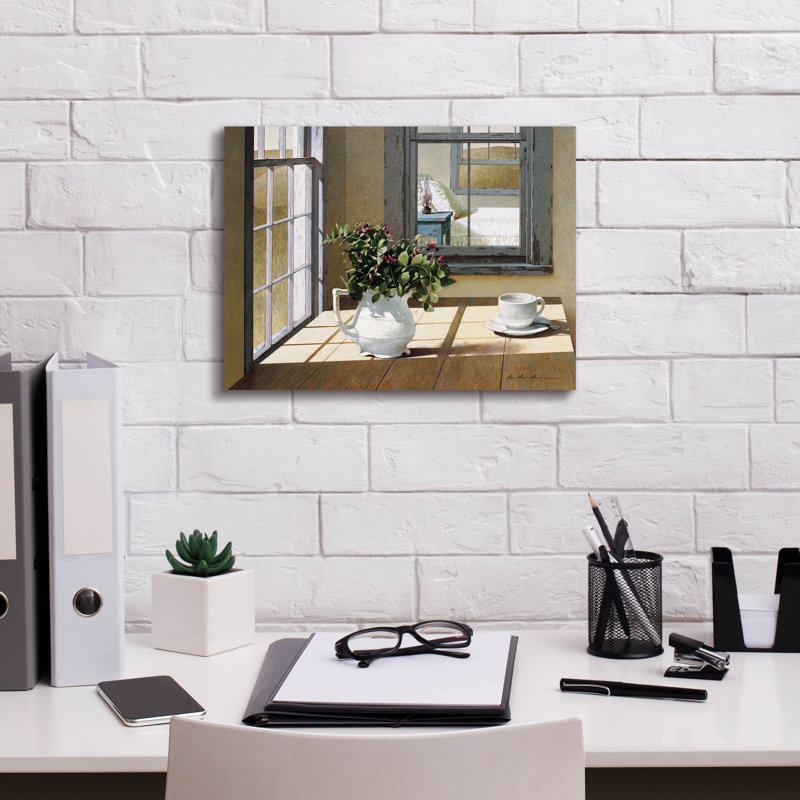 «Morning Coffee» par Zhen-Huan Lu, art mural sur toile, H 12 po x l 16 po x P 0,75 po