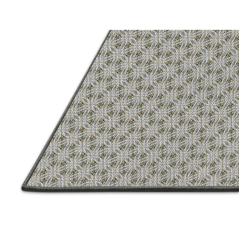 Tapis brun/gris à motifs, Rectangle 5 pi x 7 pi