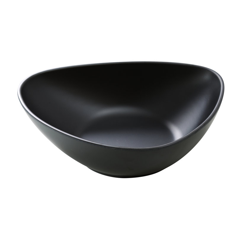 Moderne 58 oz. Deep Triangle Pasta Bowl, Black