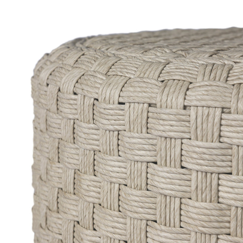 Venetia Outdoor End Table, Vintage White