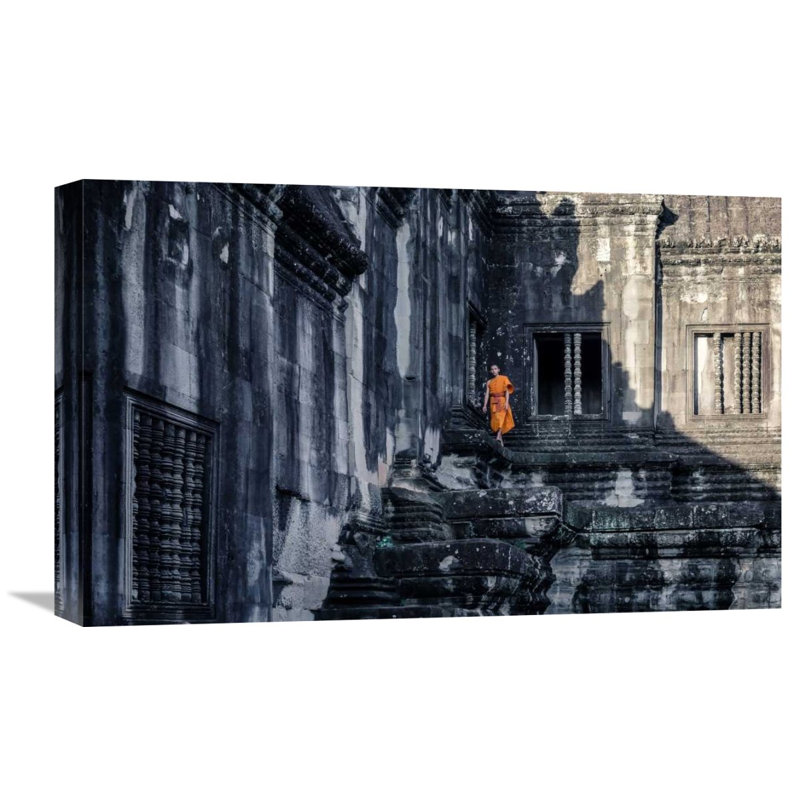 " The Young Monk " by Gloria Salgado Gispert, 13.9" H x 22" W x 1.5" D