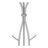 Coat Rack, Hall Tree, Free Standing, 11 Hooks, Entryway, 74"H, Bedroom, Grey Metal, Contemporary, Modern