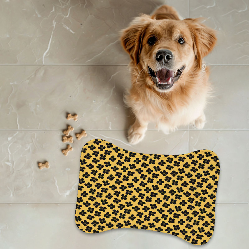 Chromatic Bud - 1 Piece Bone Shape Feeding Mat