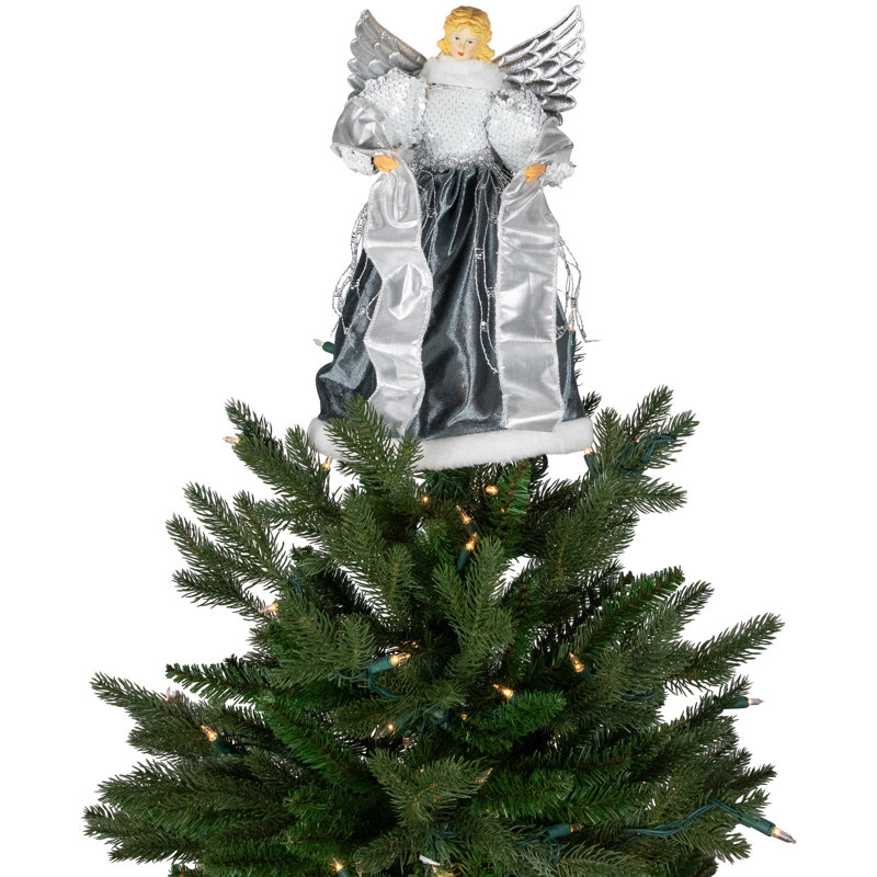 12'' Abstract Fabric Angels Tree Topper