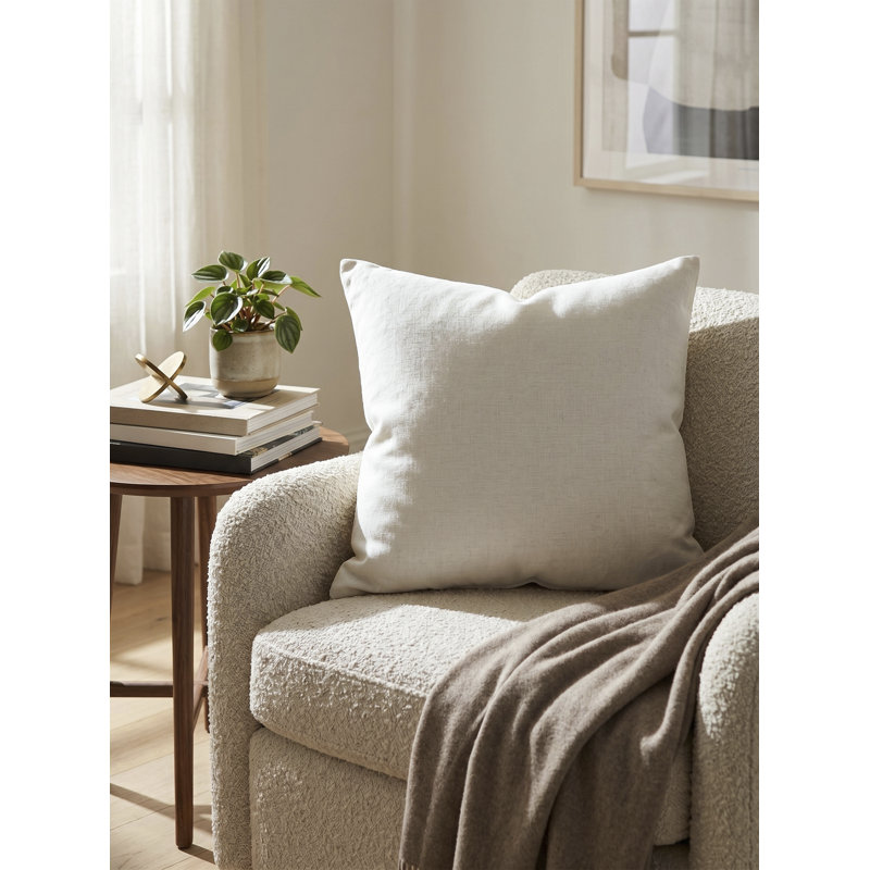 Dilip Accent Pillow, Square 22", White