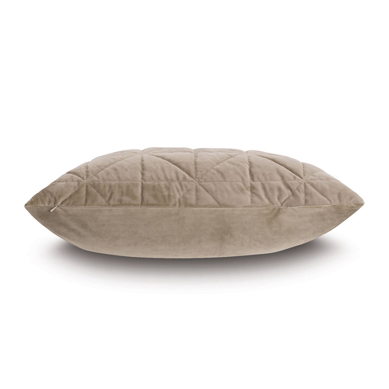 Nova Quilted Velvet Sham, Standard, Fawn