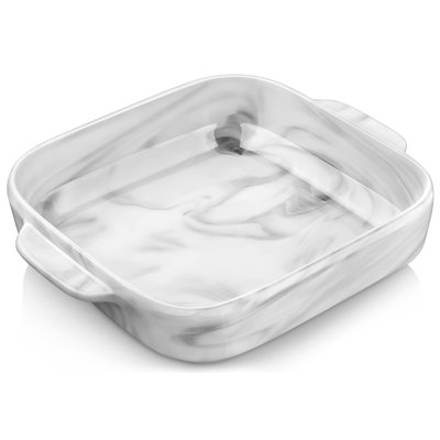MALACASA Square Porcelain China Baker Bakeware