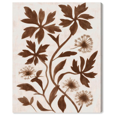 Impression florale sépia sépal I sur toile par Art Remedy