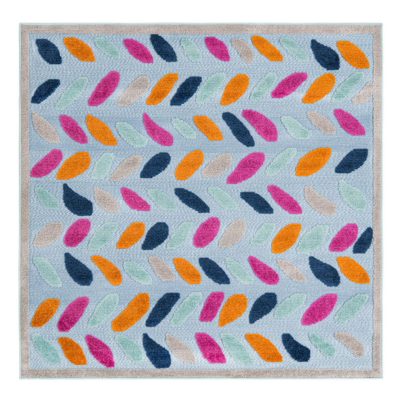 Chevron Indoor / Outdoor Rug, Square 5'3"